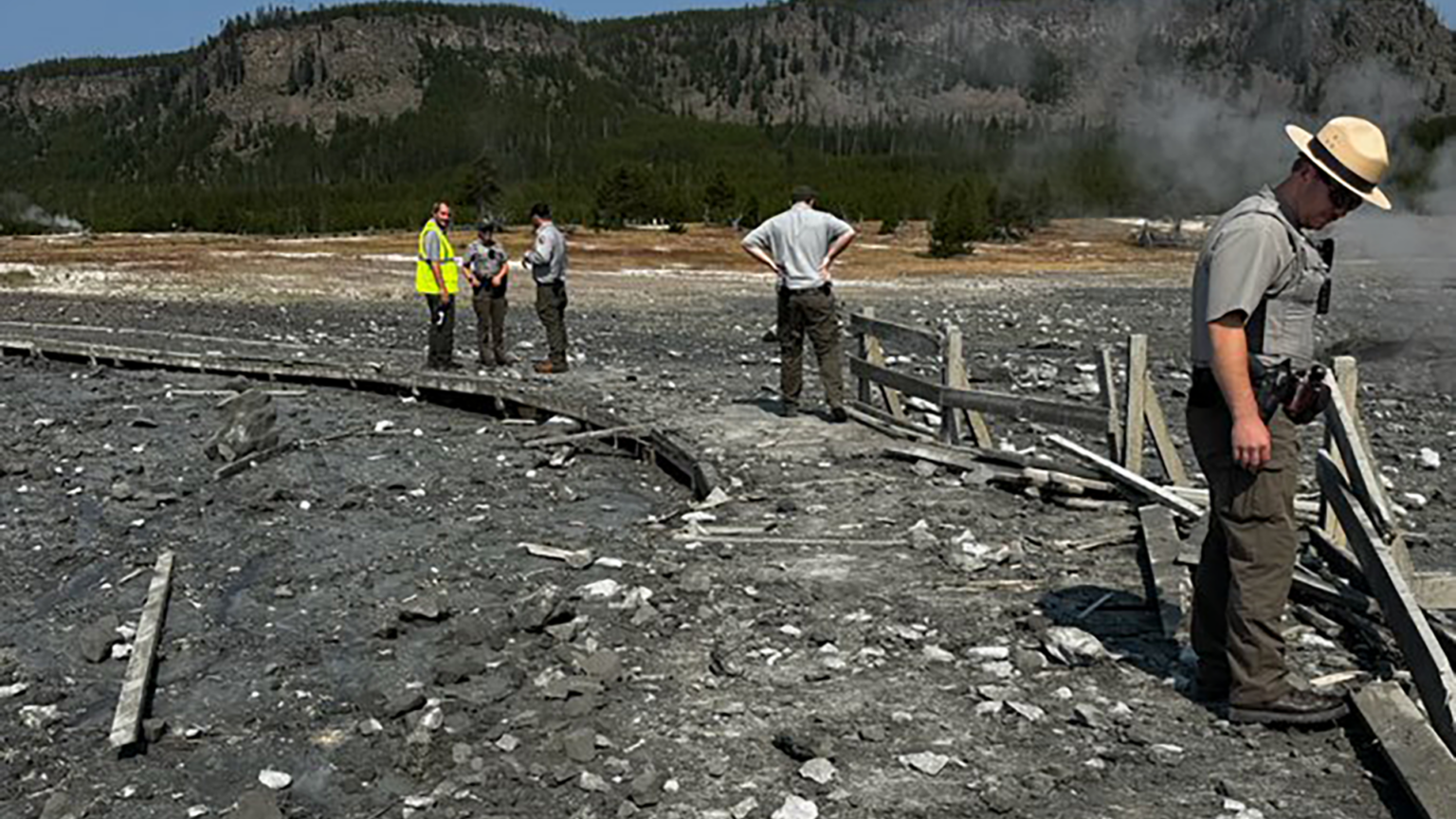 Hydrothermal Explosion Causes Damage in Yellowstone National Park 